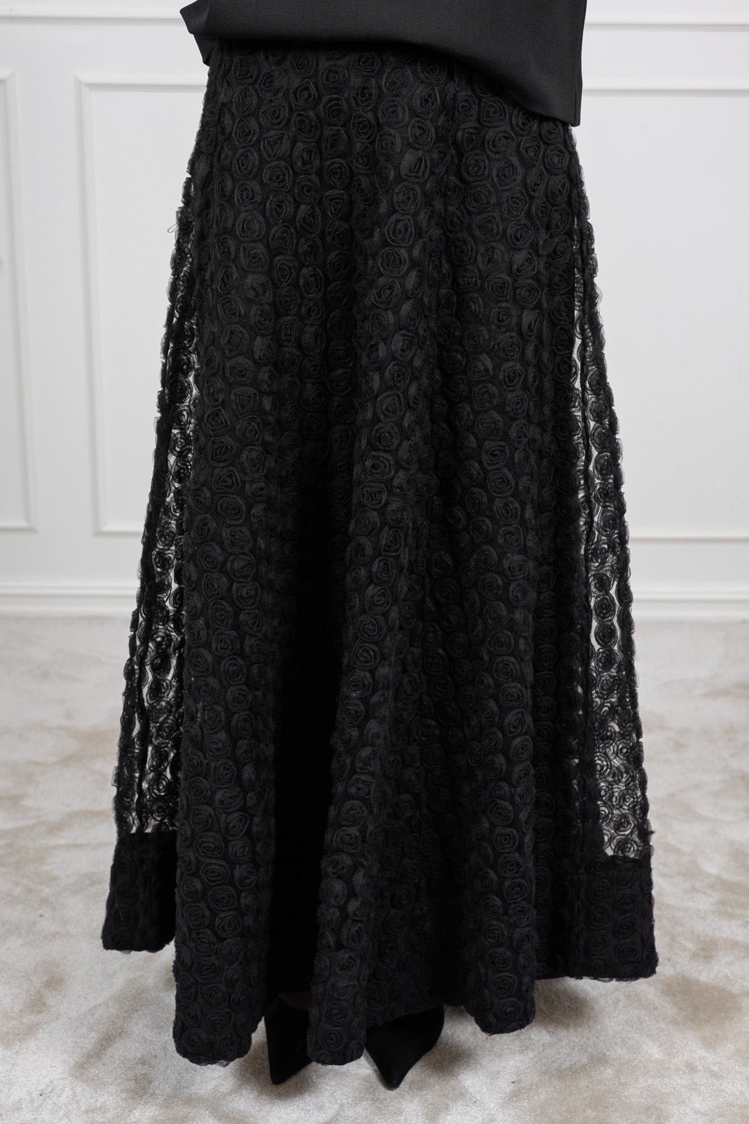 Decorated Maxi Skirt Black | Skjørt | Smuk - Dameklær på nett