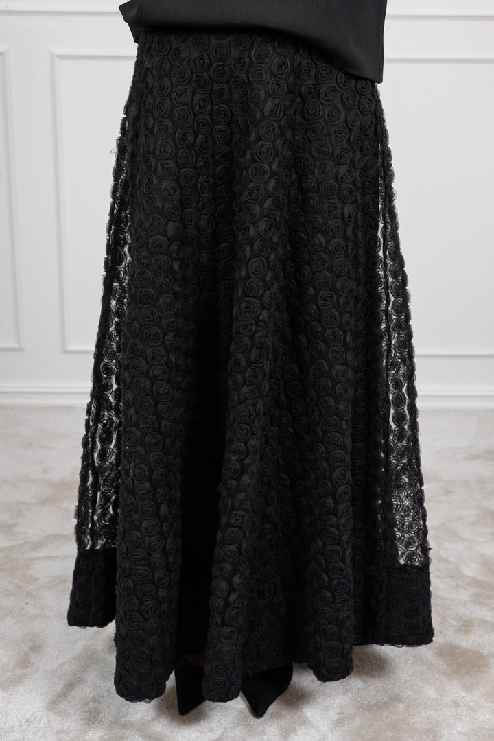 Decorated Maxi Skirt Black | Skjørt | Smuk - Dameklær på nett