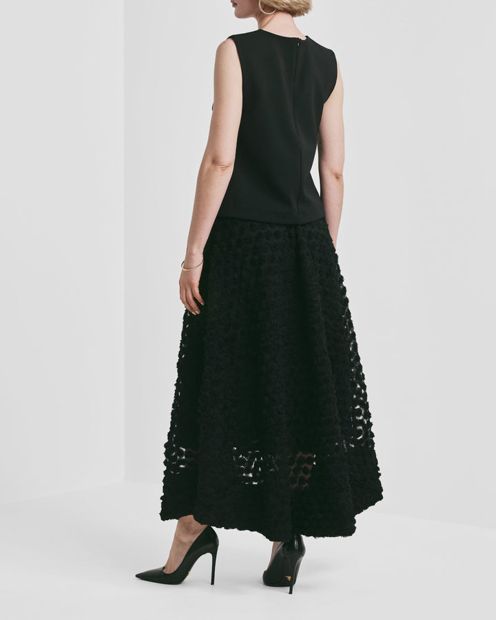 Decorated Maxi Skirt Black | Skjørt | Smuk - Dameklær på nett