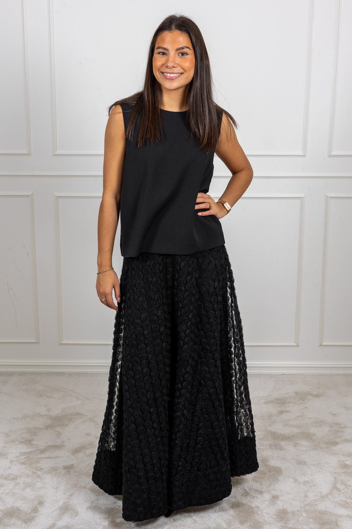 Decorated Maxi Skirt Black | Skjørt | Smuk - Dameklær på nett