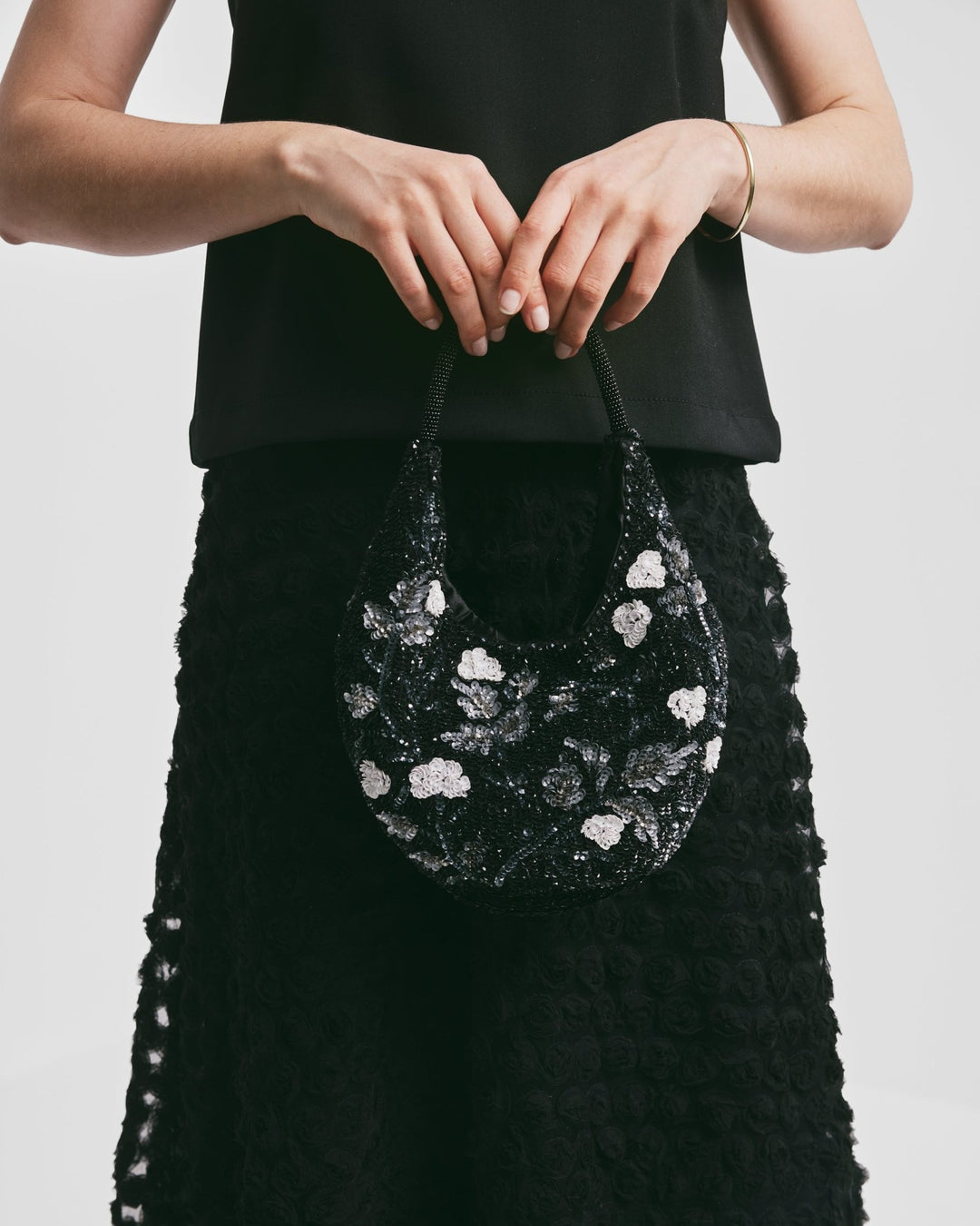 Decorated Maxi Skirt Black | Skjørt | Smuk - Dameklær på nett