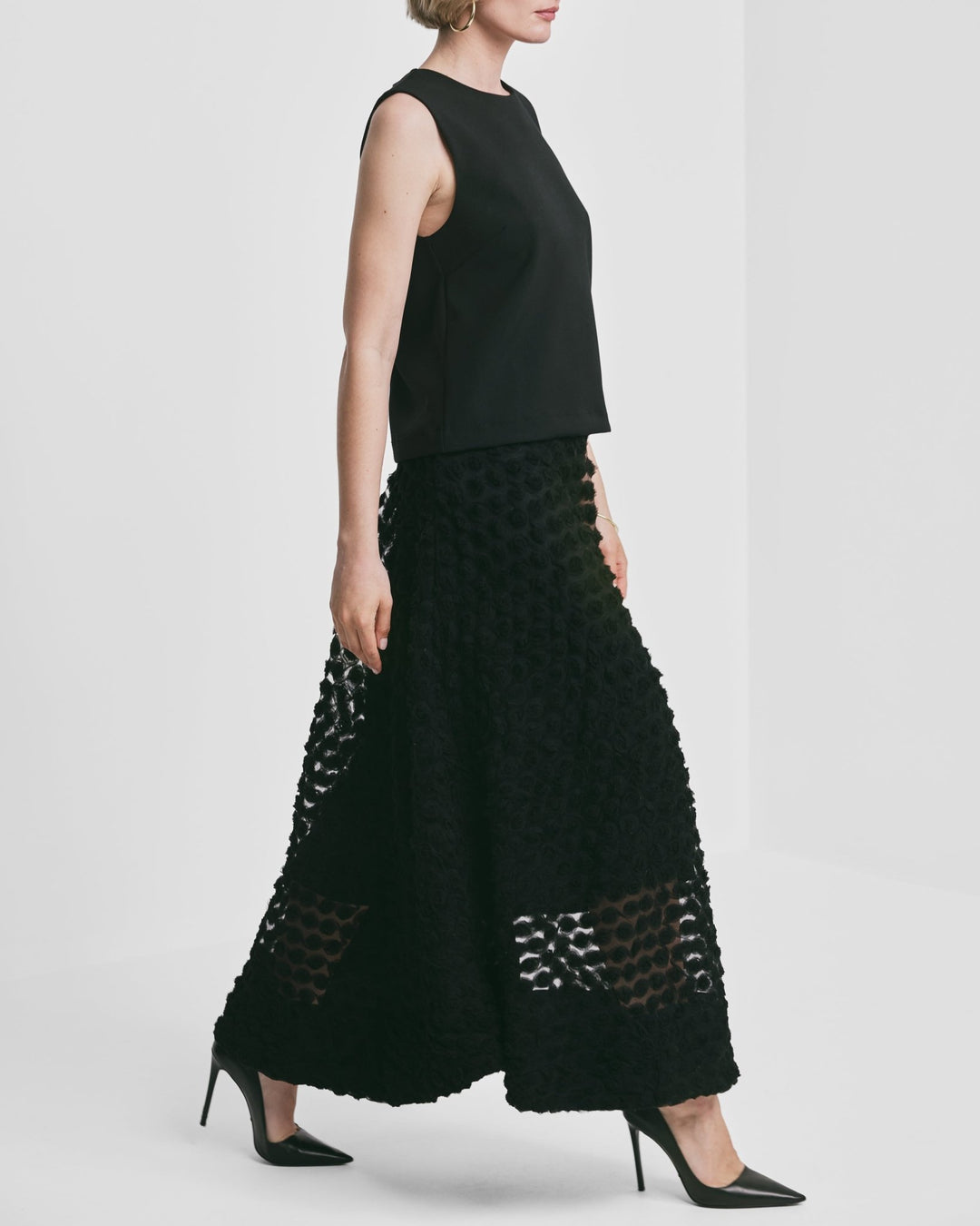 Decorated Maxi Skirt Black | Skjørt | Smuk - Dameklær på nett