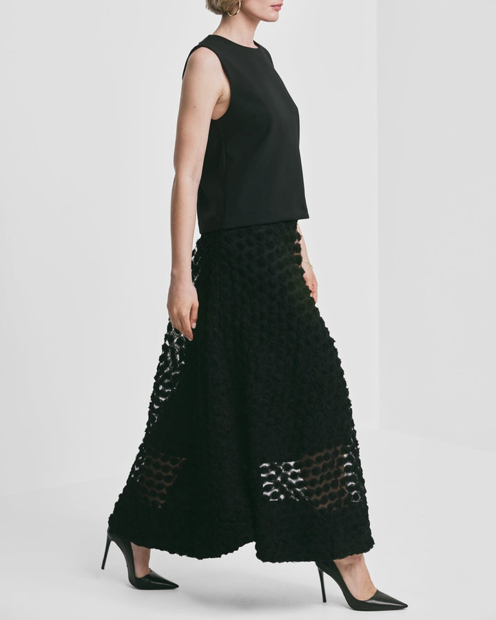 Decorated Maxi Skirt Black | Skjørt | Smuk - Dameklær på nett