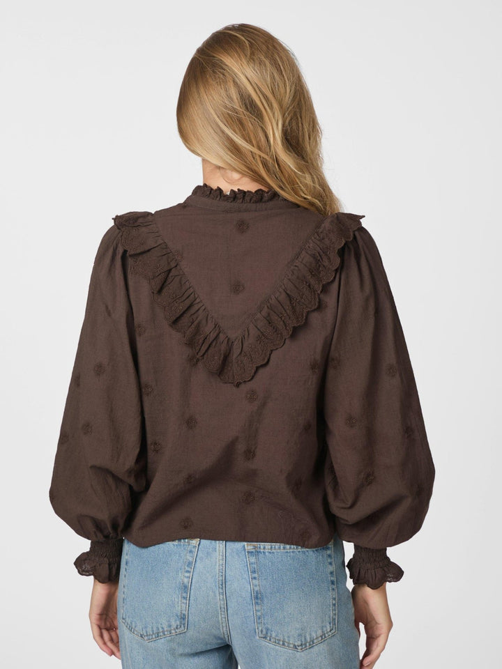 Degas Blouse Dark Brown | Skjorter og bluser | Smuk - Dameklær på nett