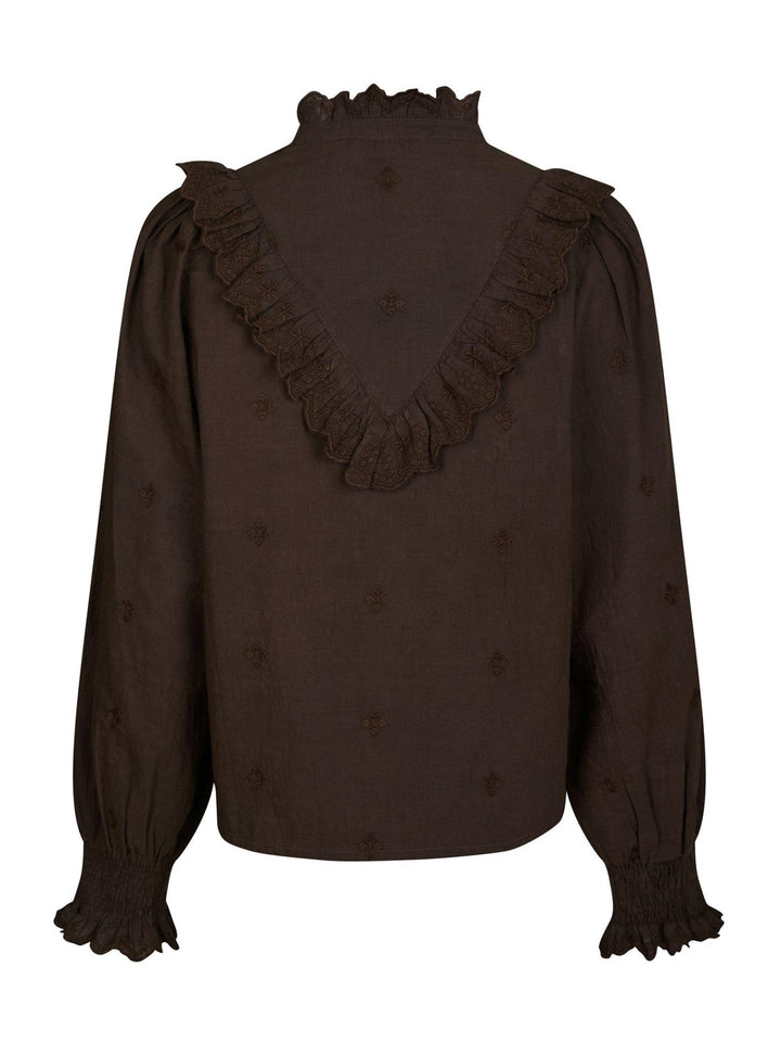 Degas Blouse Dark Brown | Skjorter og bluser | Smuk - Dameklær på nett