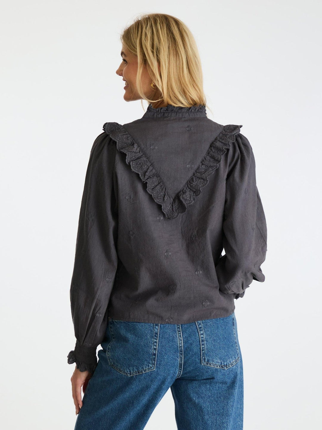 Degas Blouse Dark Grey | Skjorter og bluser | Smuk - Dameklær på nett
