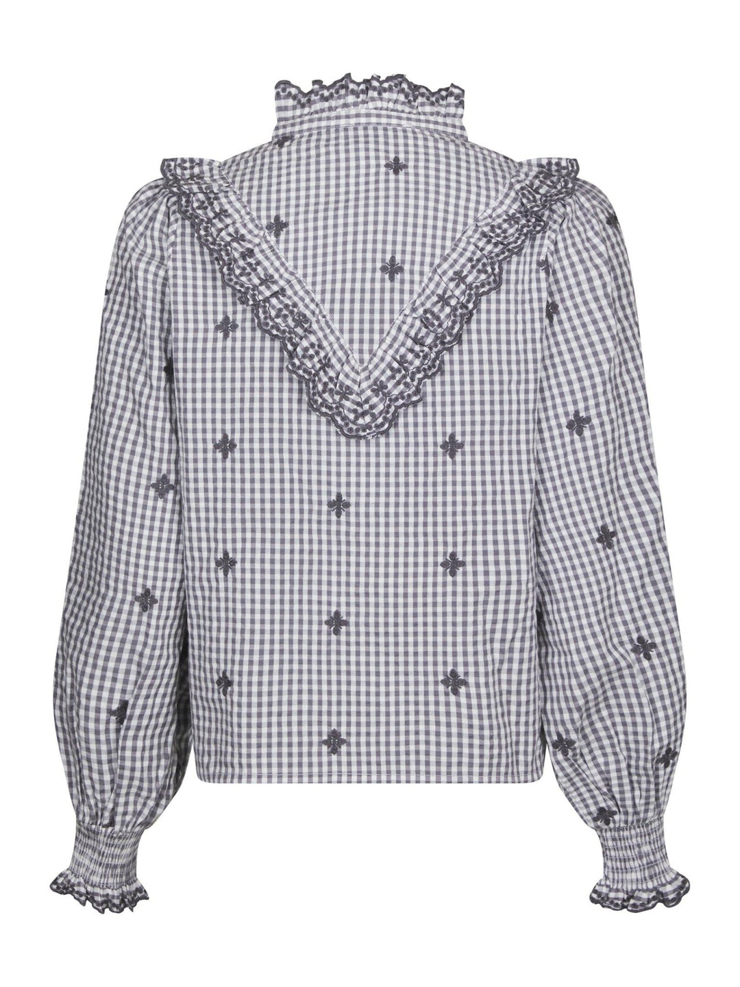 Degas Check Blouse Grey | Skjorter og bluser | Smuk