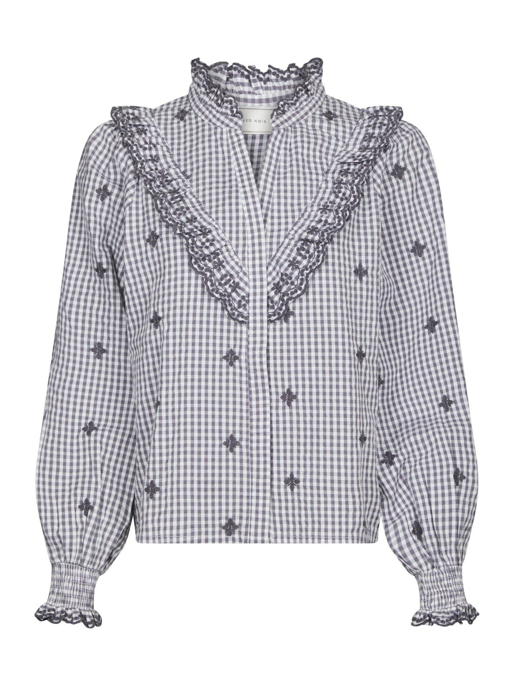 Degas Check Blouse Grey | Skjorter og bluser | Smuk