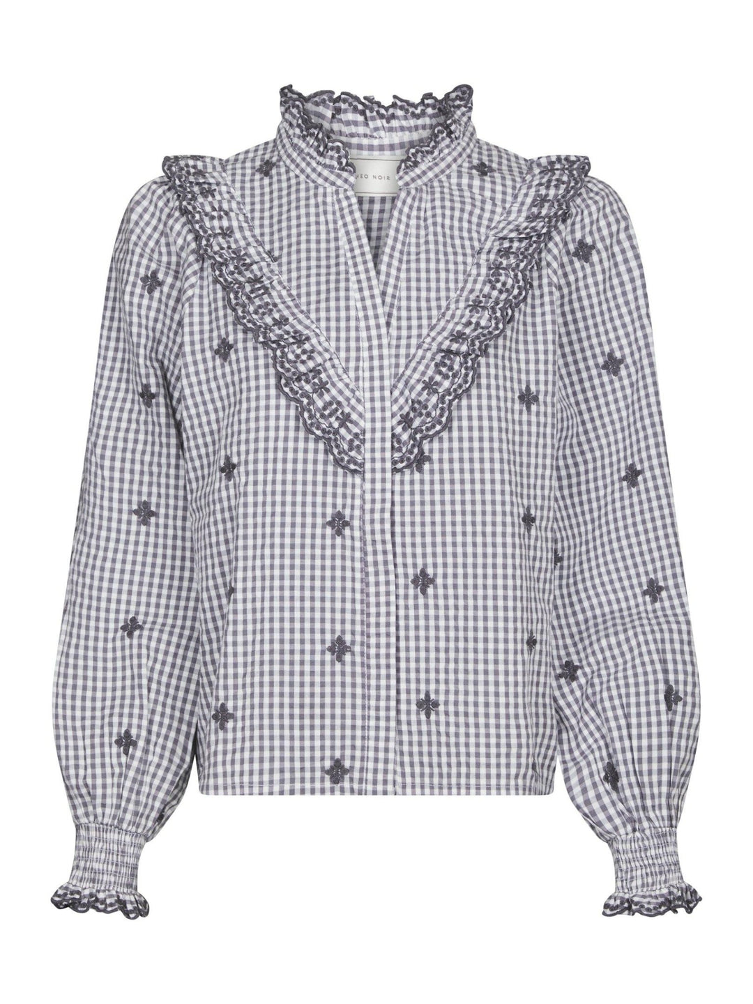 Degas Check Blouse Grey | Skjorter og bluser | Smuk