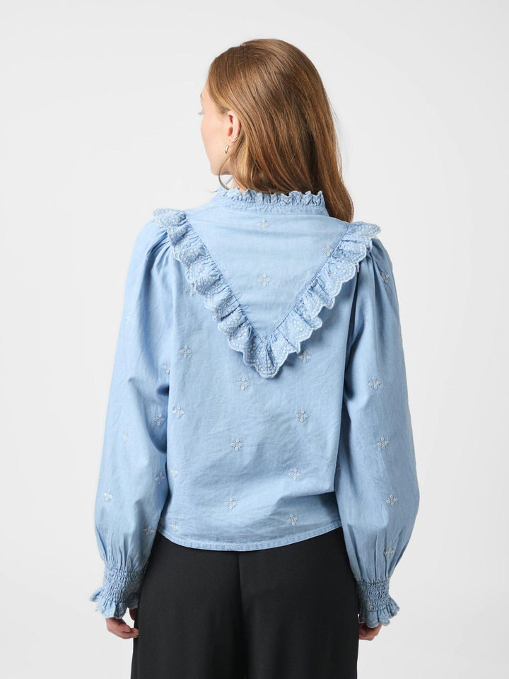 Degas Denim Blouse Light Blue | Skjorter og bluser | Smuk - Dameklær på nett