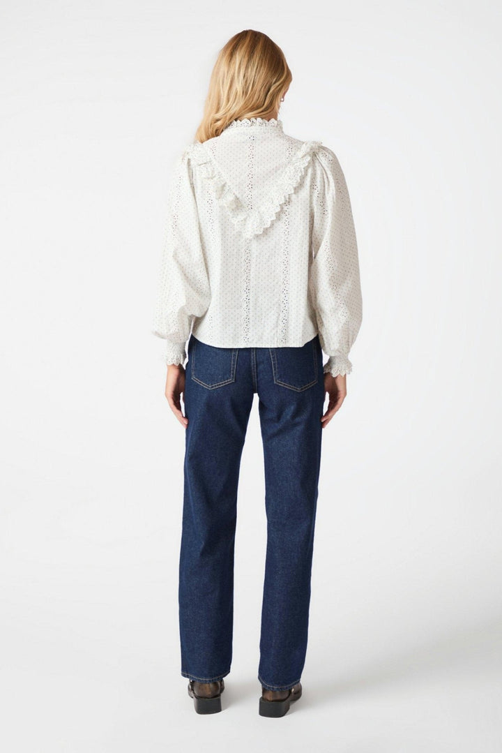Degas Embroidery Blouse Off White | Skjorter og bluser | Smuk - Dameklær på nett