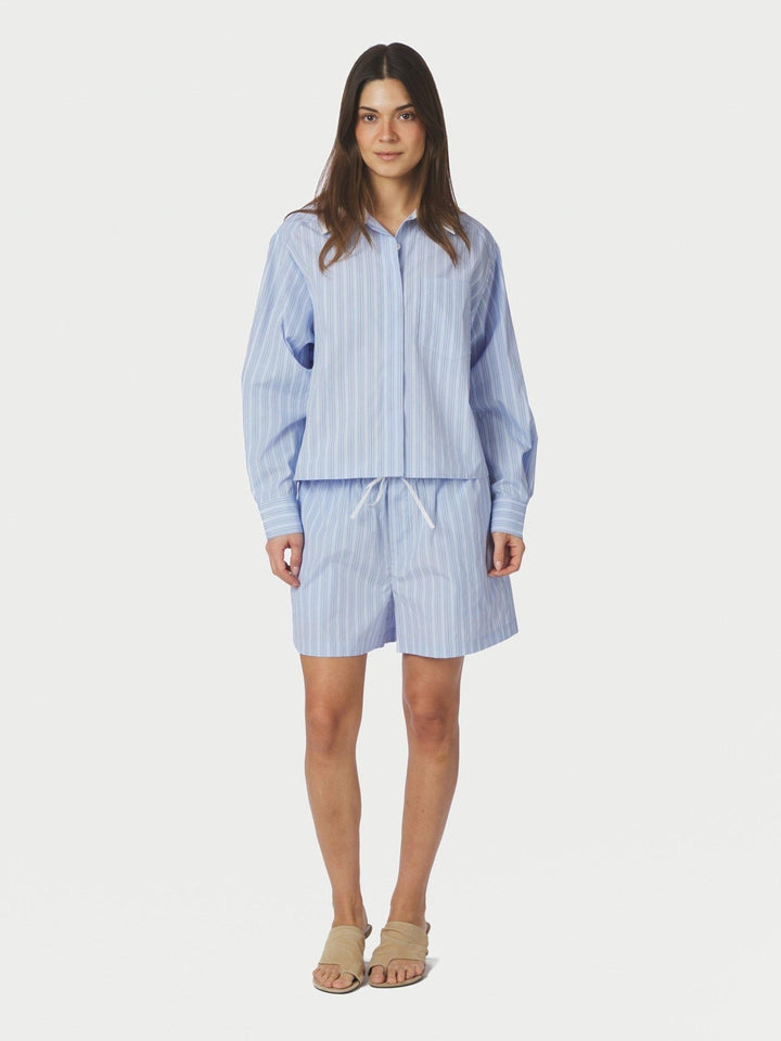 Delfia Stripe Shirt Light Blue Stripe | Skjorter og bluser | Smuk