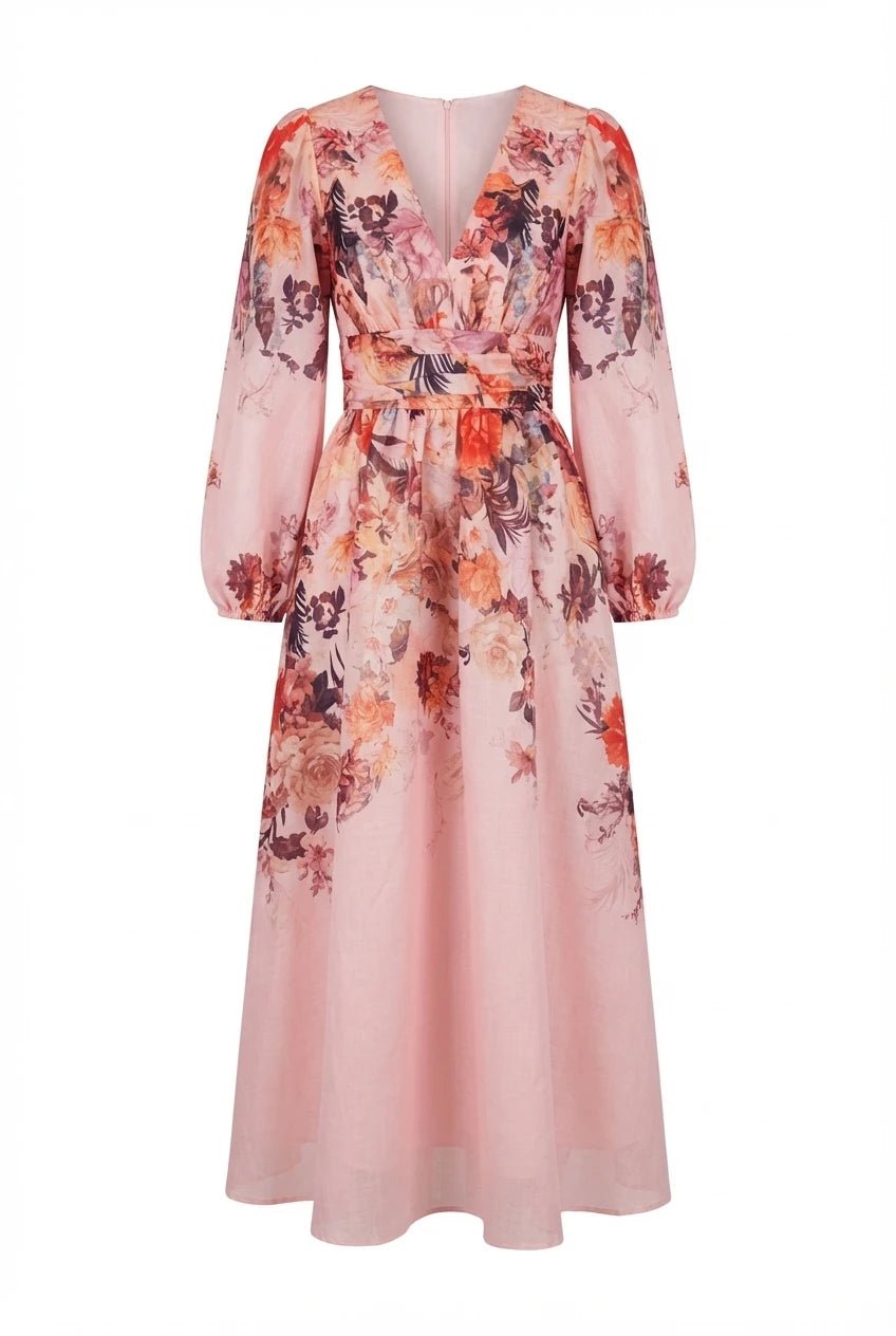 Delia Midi Dress Rose | Kjoler | Smuk