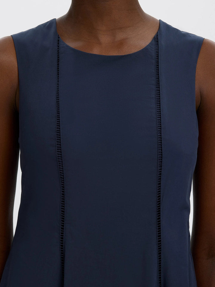 Delia Reg Sl Midi Ladder Stitch Dress Dark Sapphire | Kjoler | Smuk