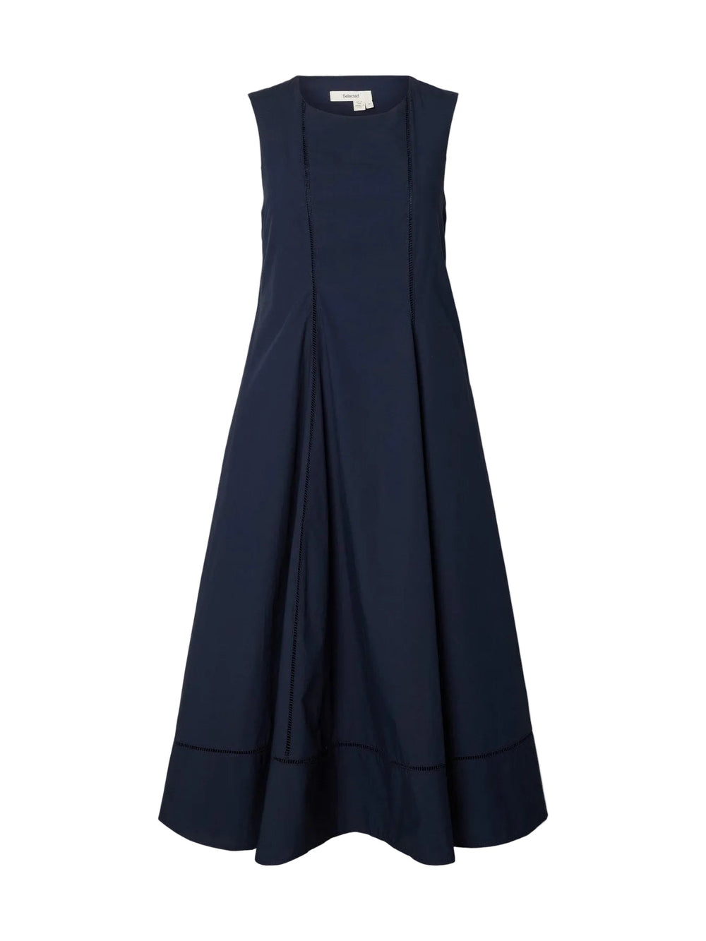 Delia Reg Sl Midi Ladder Stitch Dress Dark Sapphire | Kjoler | Smuk