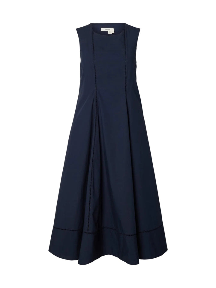 Delia Reg Sl Midi Ladder Stitch Dress Dark Sapphire | Kjoler | Smuk