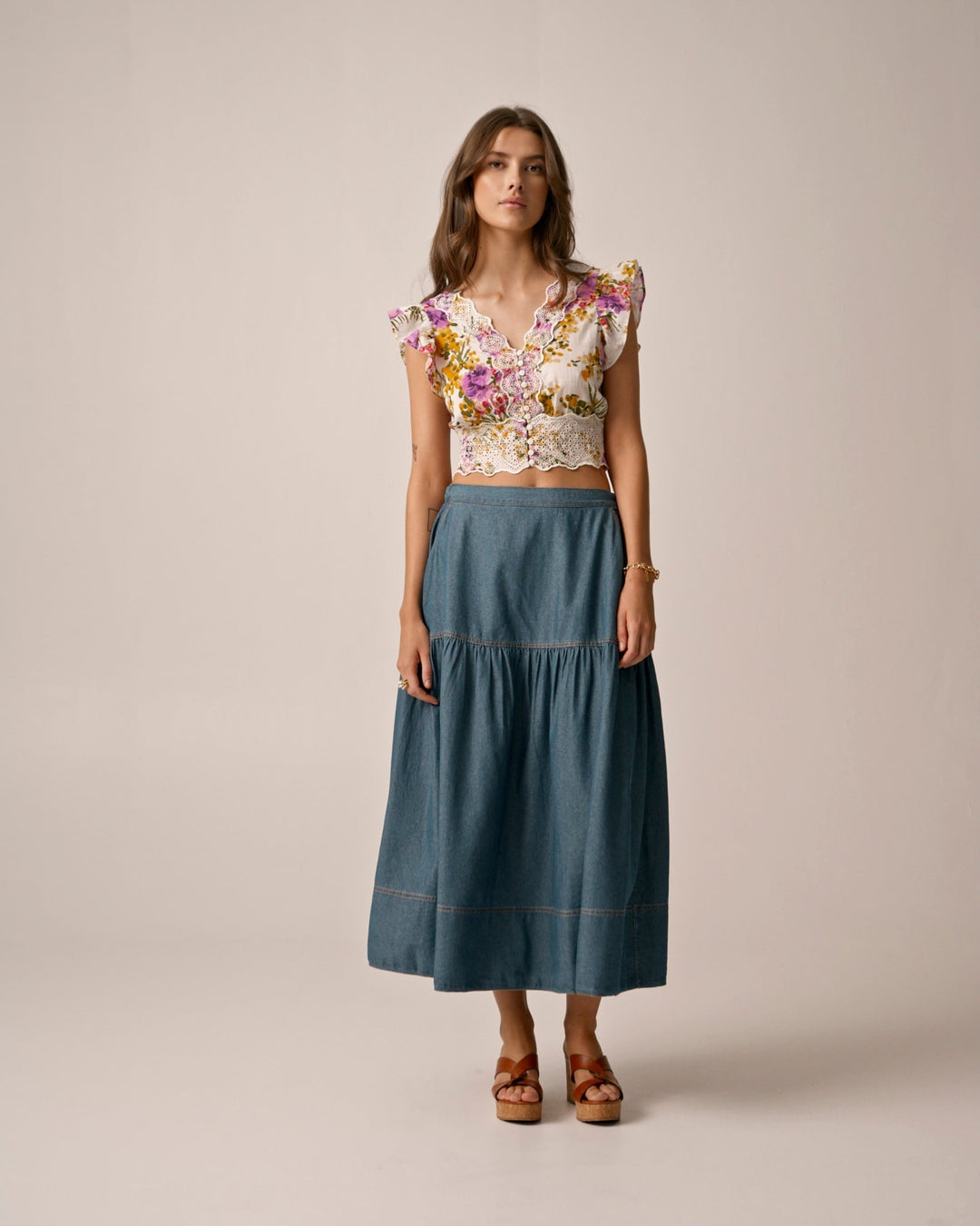 Denim Classic Skirt French Blue | Skjørt | Smuk - Dameklær på nett