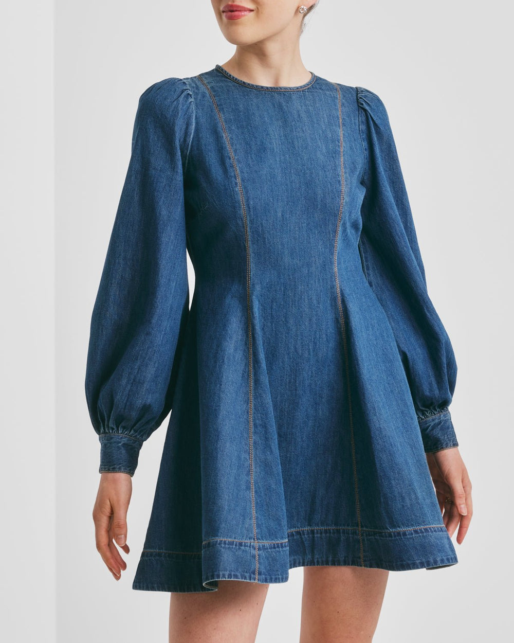 Denim Fitted Dress French Blue | Kjoler | Smuk
