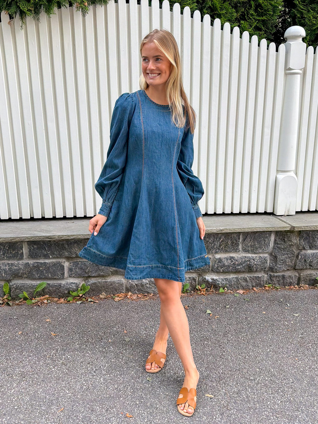 Denim Fitted Dress French Blue | Kjoler | Smuk