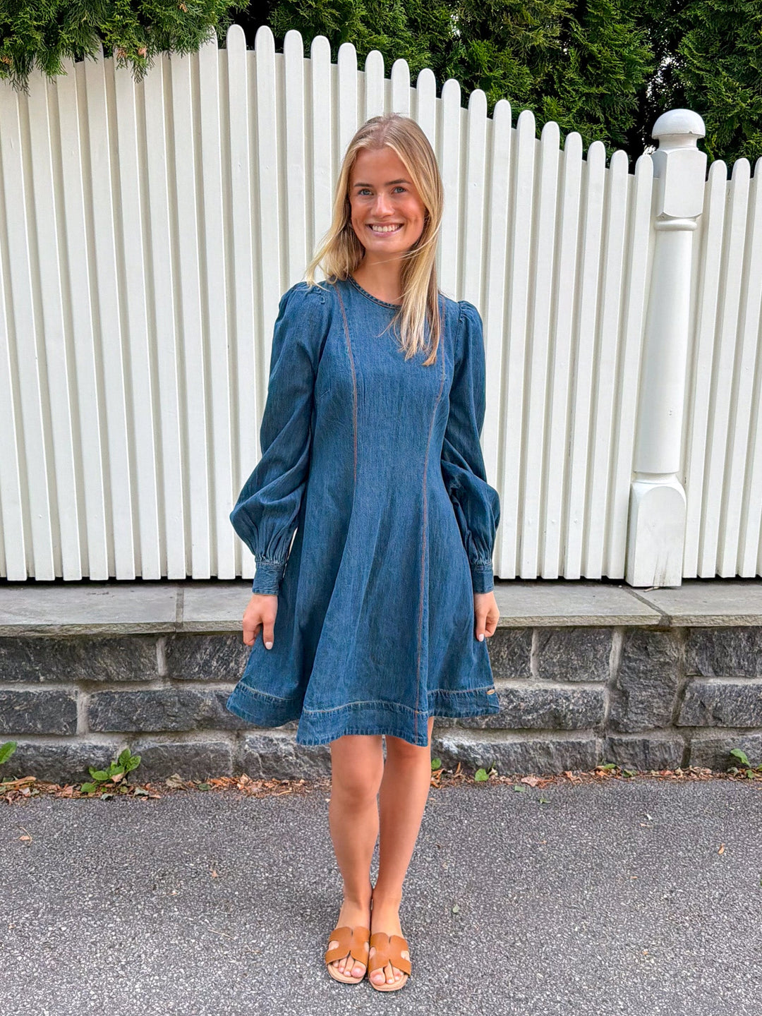 Denim Fitted Dress French Blue | Kjoler | Smuk
