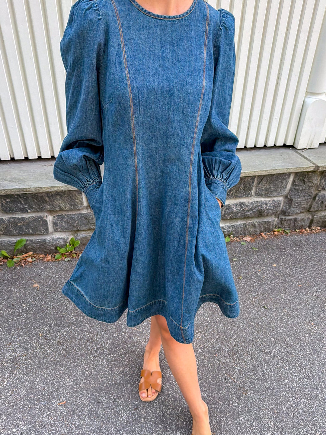 Denim Fitted Dress French Blue | Kjoler | Smuk
