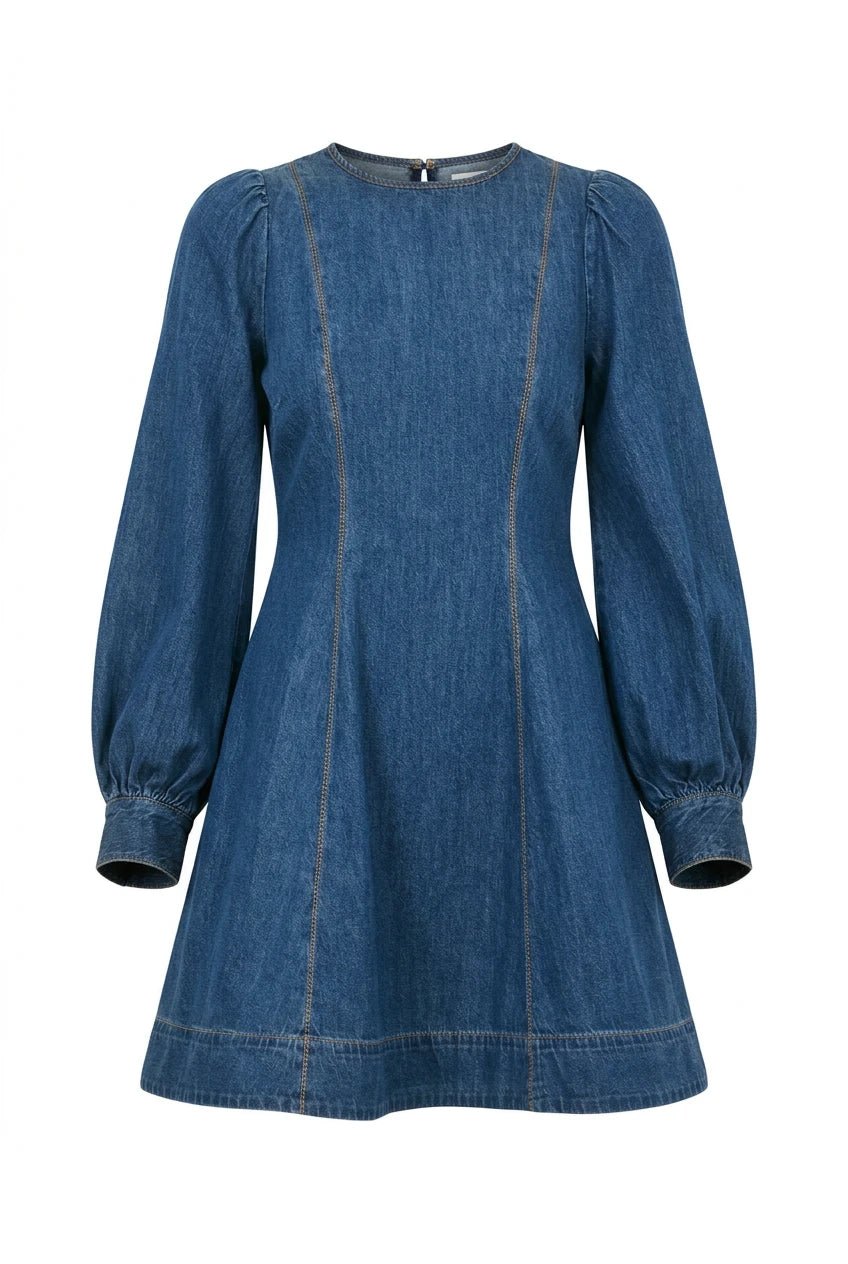 Denim Fitted Dress French Blue | Kjoler | Smuk