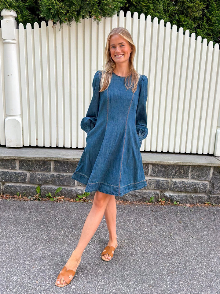 Denim Fitted Dress French Blue | Kjoler | Smuk