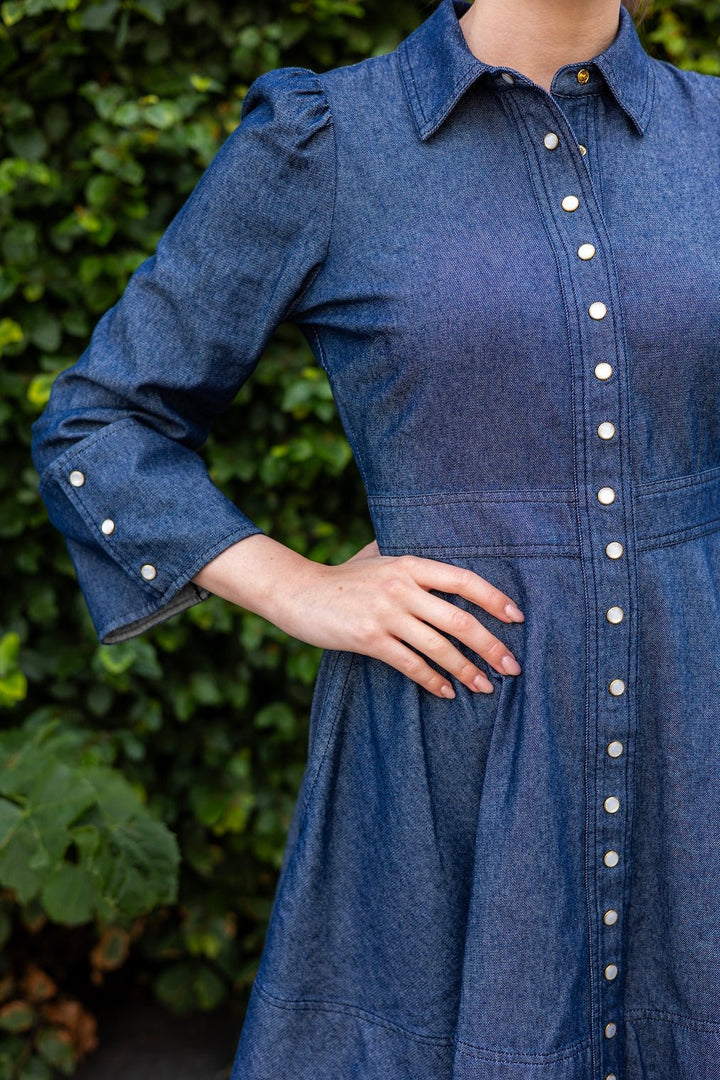 Denim Mini Dress Dark Blue | Kjoler | Smuk - Dameklær på nett