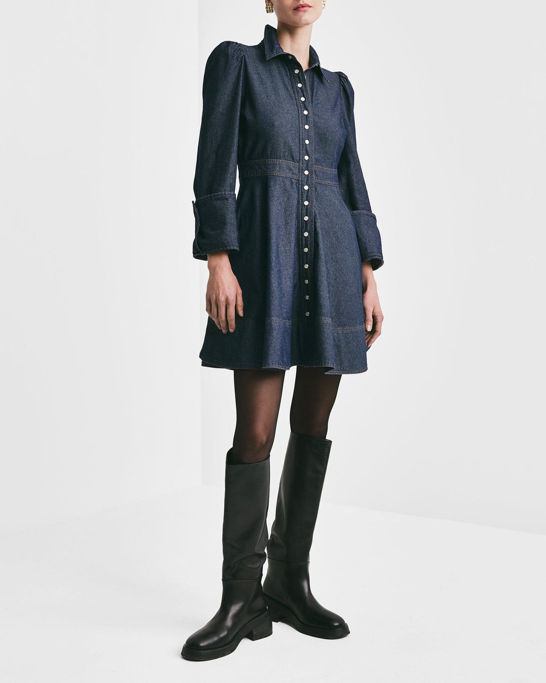 Denim Mini Dress Dark Blue | Kjoler | Smuk - Dameklær på nett