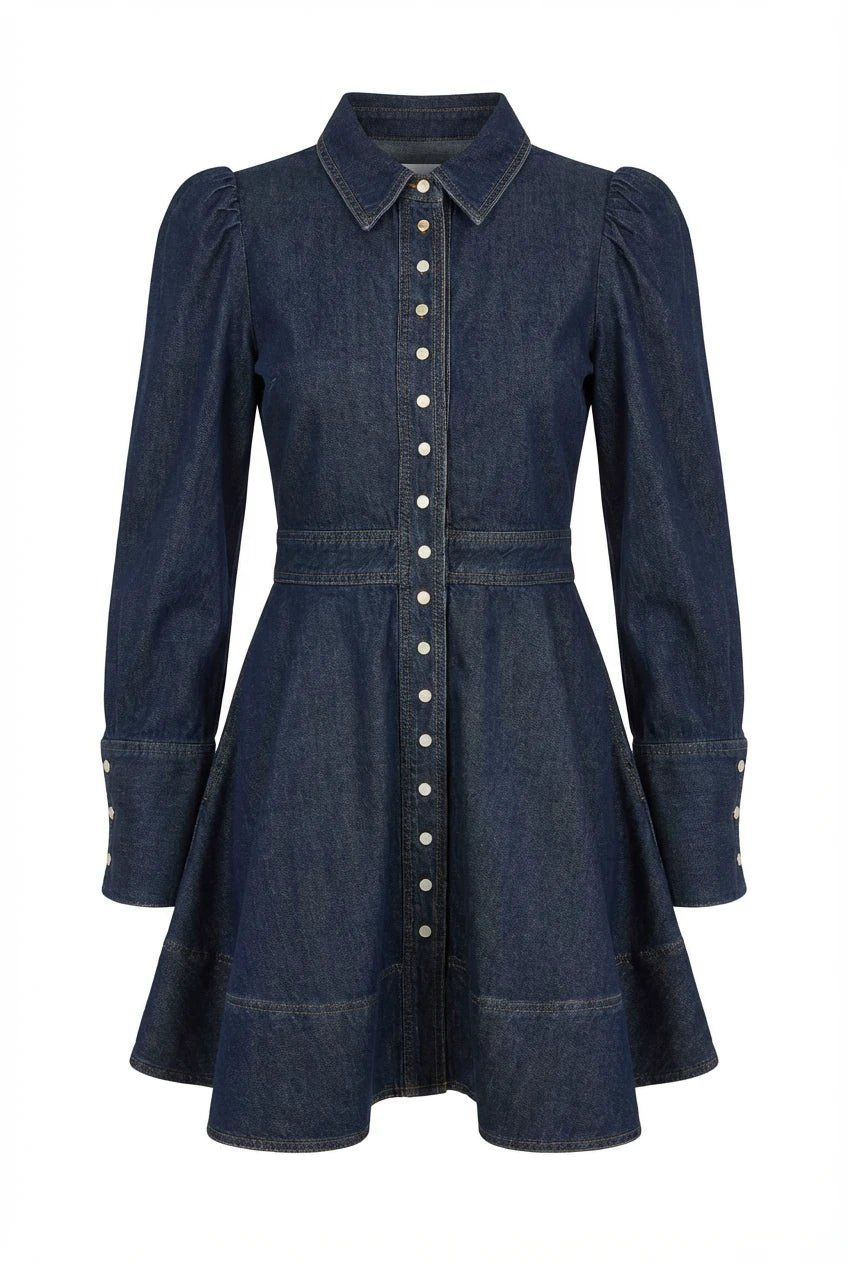 Denim Mini Dress French Blue | Kjoler | Smuk