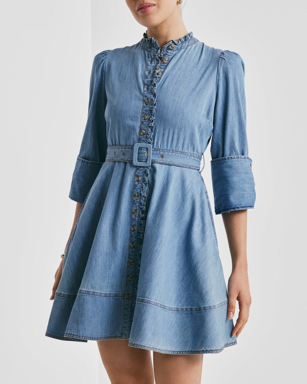 Denim Mini Dress Light Blue | Kjoler | Smuk