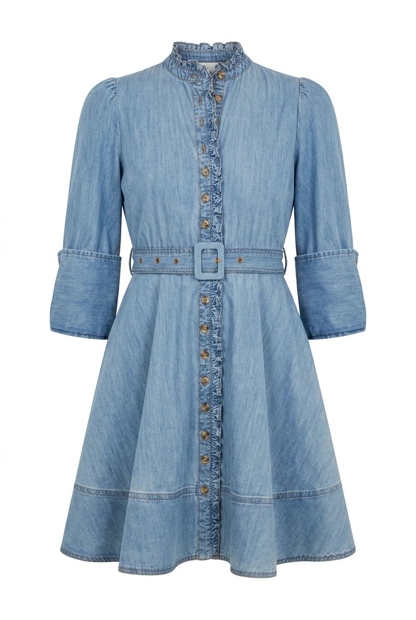 Denim Mini Dress Light Blue | Kjoler | Smuk