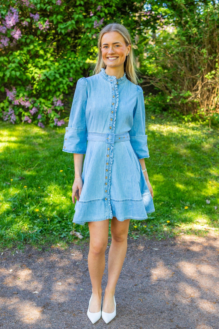 Denim Mini Dress Light Blue | Kjoler | Smuk