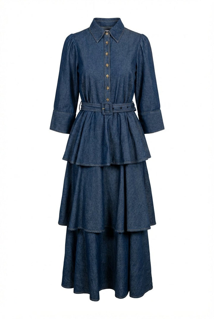 Denim Shirt Dress Dark Blue | Kjoler | Smuk