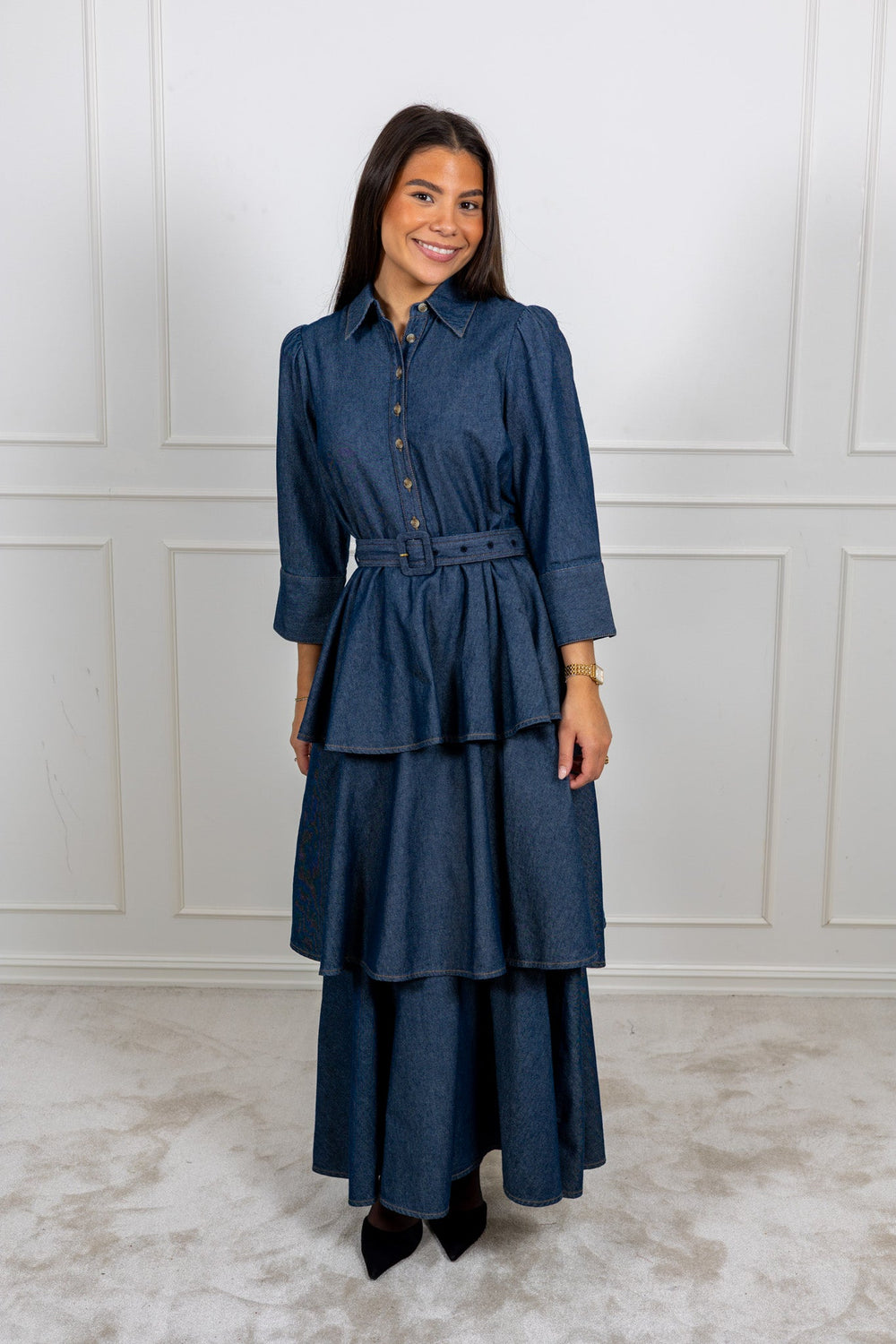 Denim Shirt Dress Dark Blue | Kjoler | Smuk - Dameklær på nett