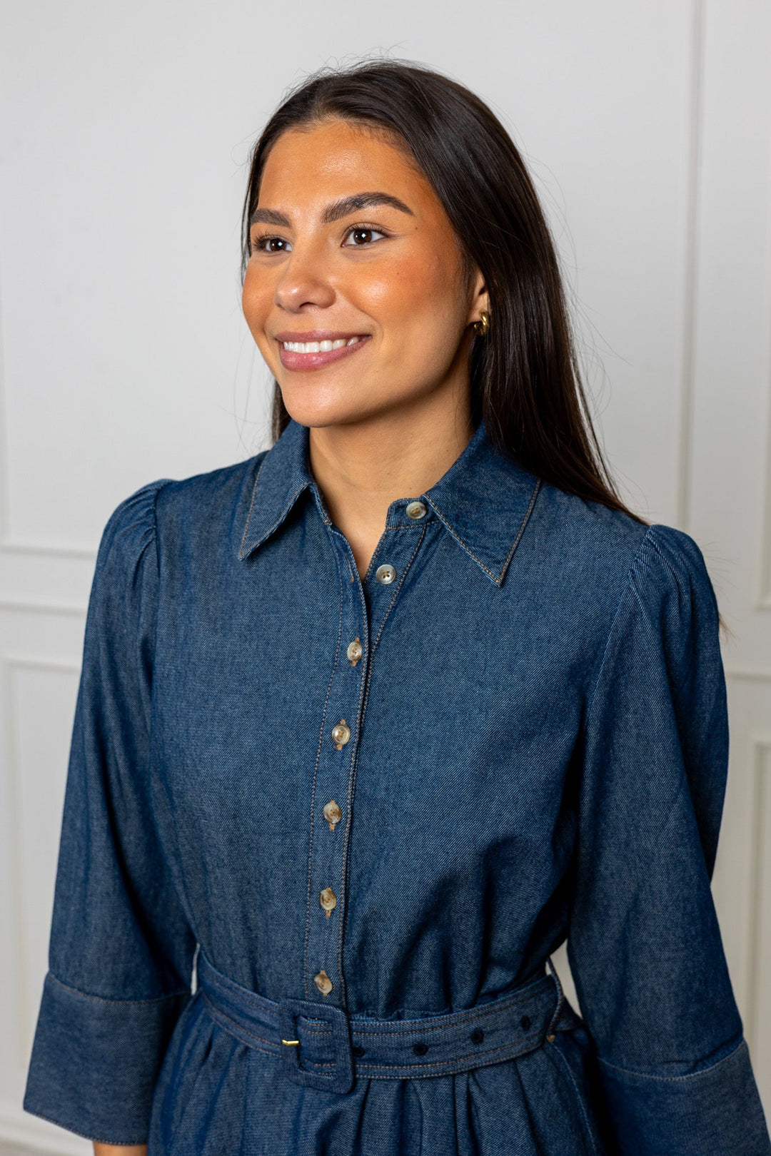 Denim Shirt Dress Dark Blue | Kjoler | Smuk - Dameklær på nett