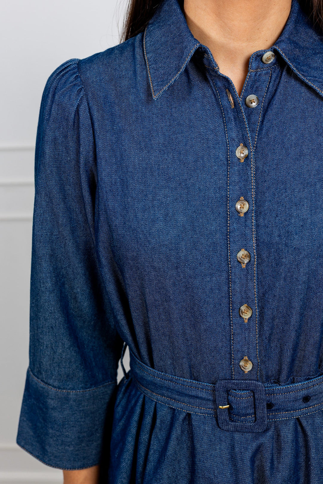 Denim Shirt Dress Dark Blue | Kjoler | Smuk - Dameklær på nett