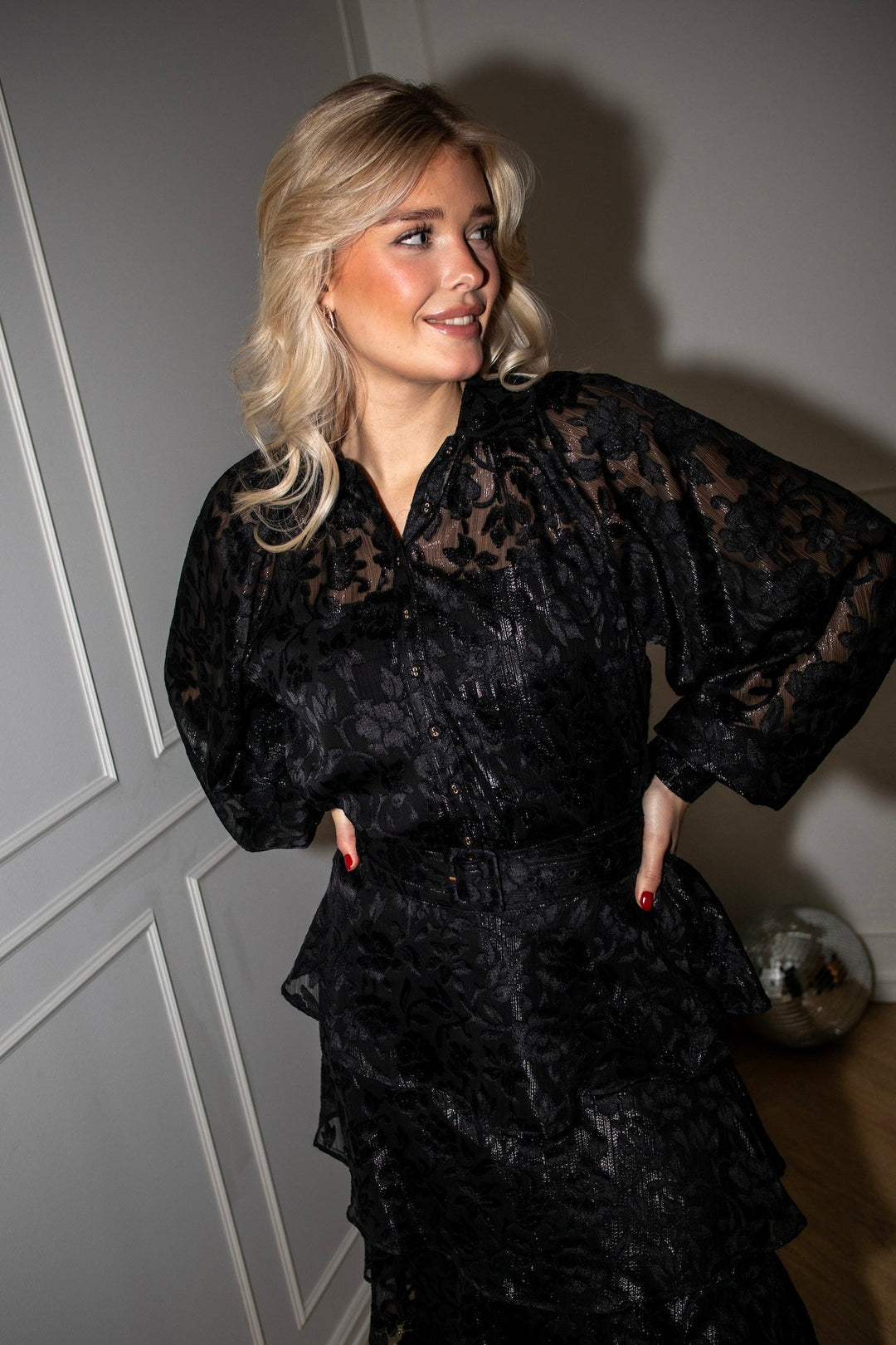 Devore Maxi Skirt Black | Skjørt | Smuk - Dameklær på nett