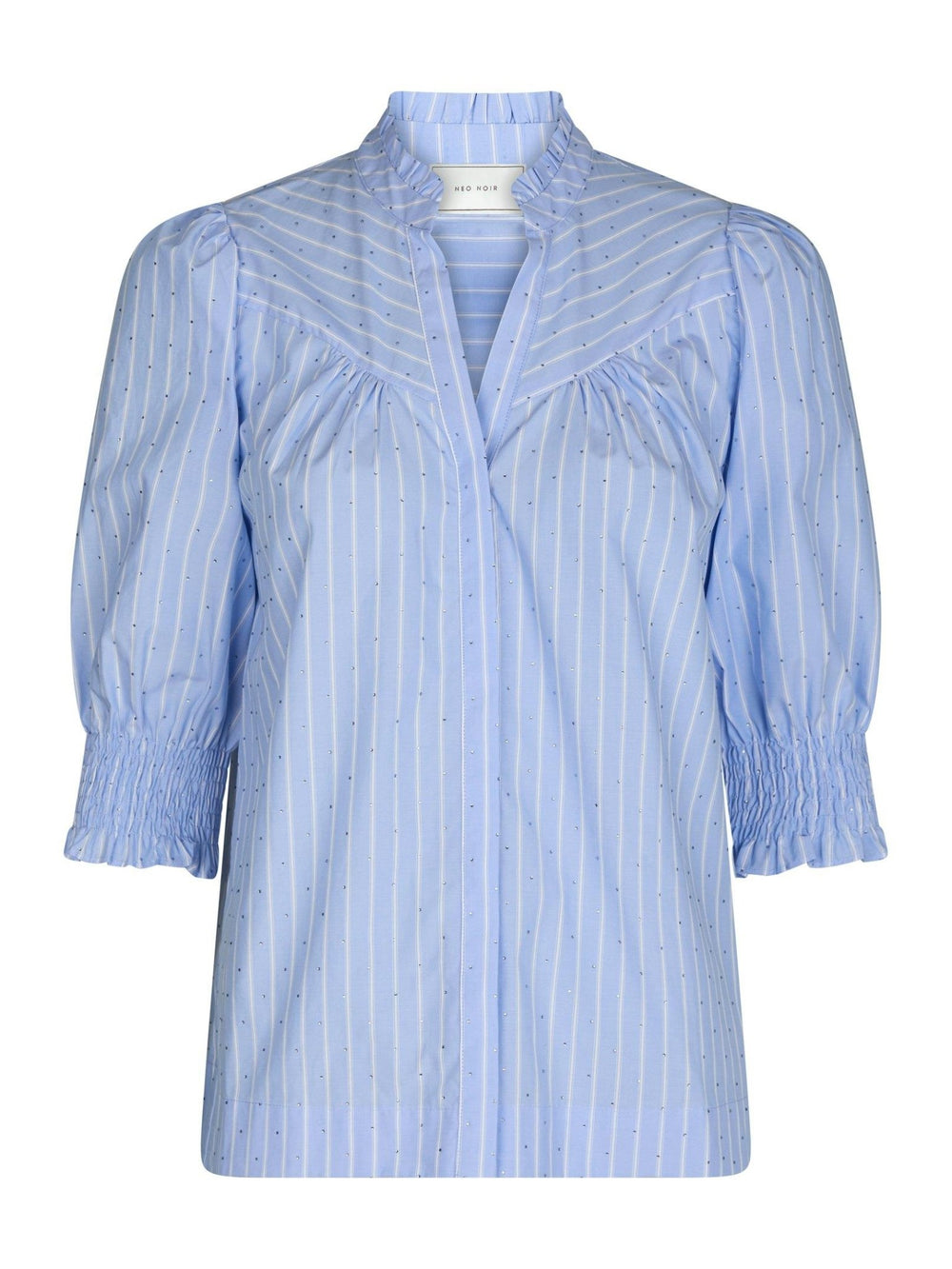 Diana Stripy Stone Blouse Light Blue | Skjorter og bluser | Smuk - Dameklær på nett