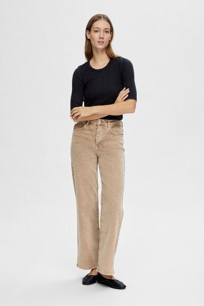 Dianna 2/4 O - Neck Top Black | Topper | Smuk - Dameklær på nett