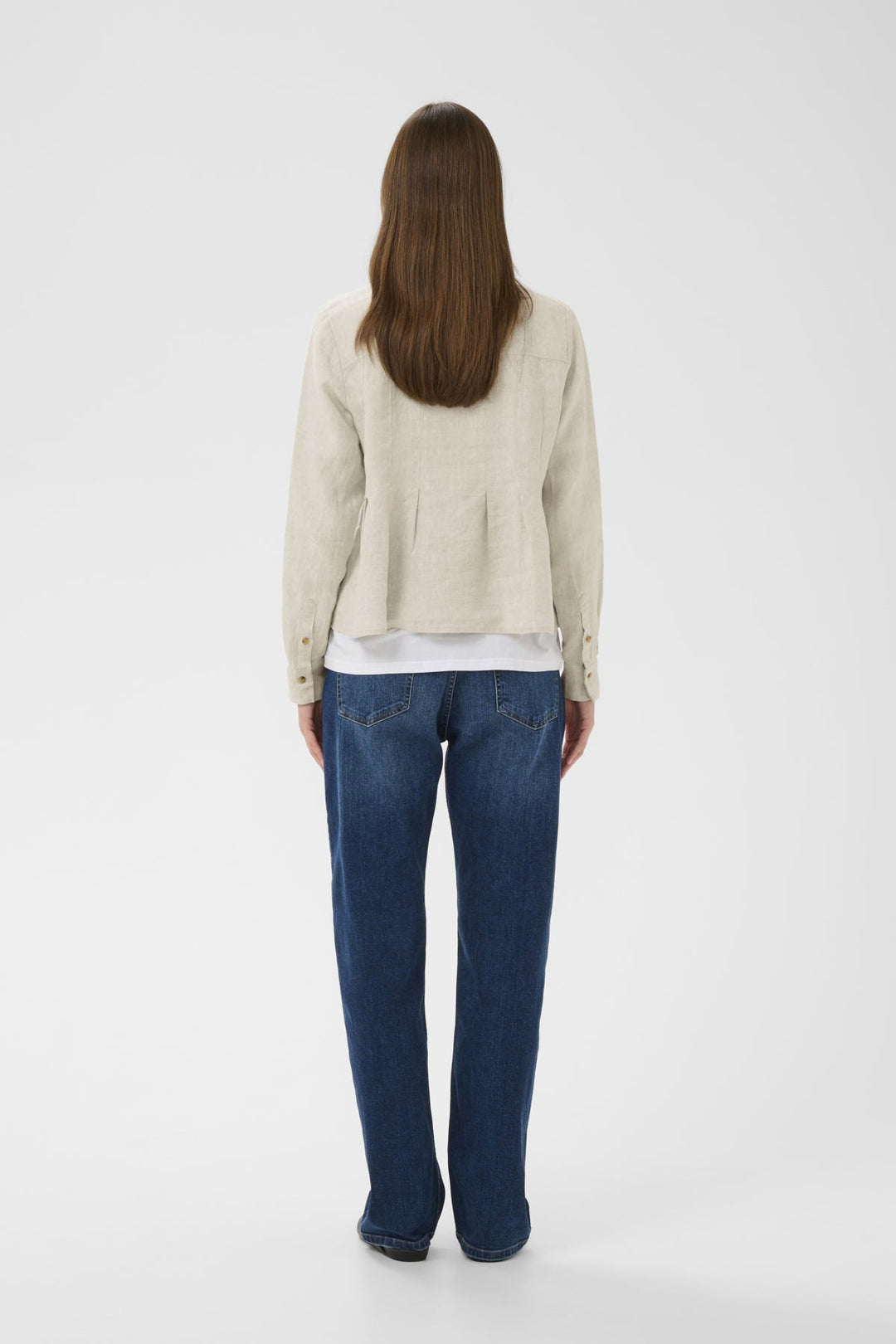 Dilanaiw Pleated Shirt Ecru Melange | Skjorter og bluser | Smuk