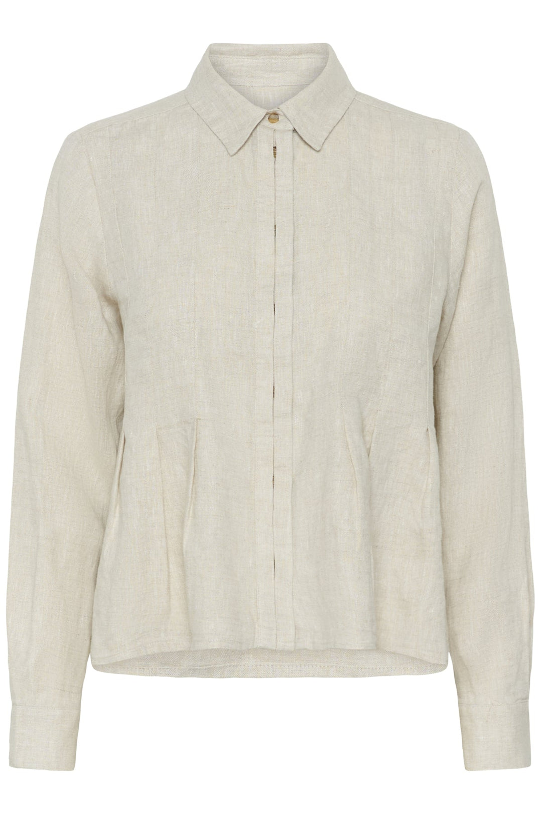 Dilanaiw Pleated Shirt Ecru Melange | Skjorter og bluser | Smuk