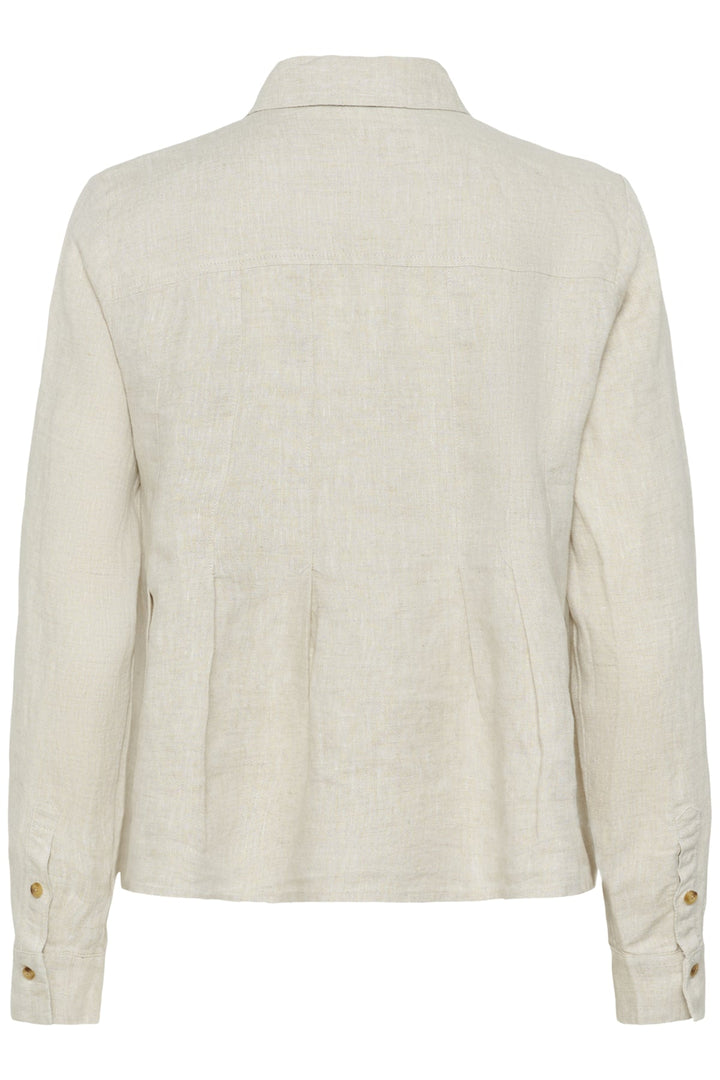 Dilanaiw Pleated Shirt Ecru Melange | Skjorter og bluser | Smuk