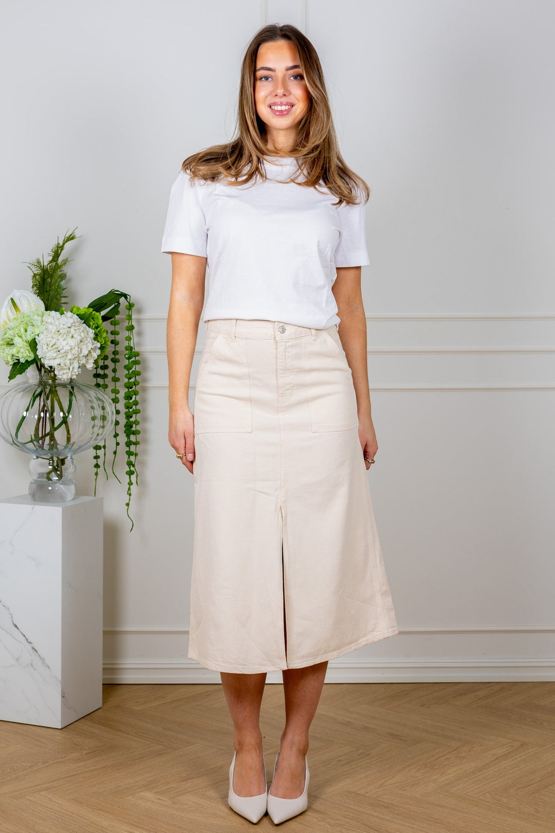 Dilysiw Skirt Ecru Melange | Skjørt | Smuk
