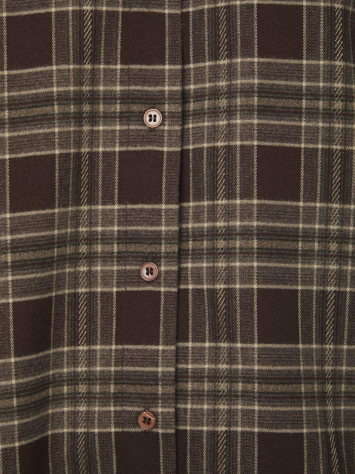 Dita Flannel Check Shirt Brown | Skjorter og bluser | Smuk