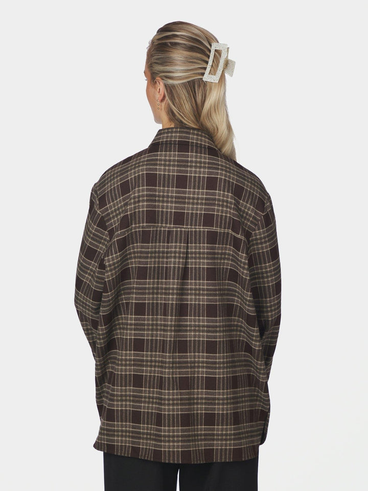 Dita Flannel Check Shirt Brown | Skjorter og bluser | Smuk