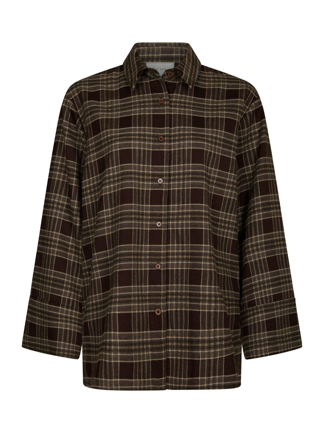 Dita Flannel Check Shirt Brown | Skjorter og bluser | Smuk