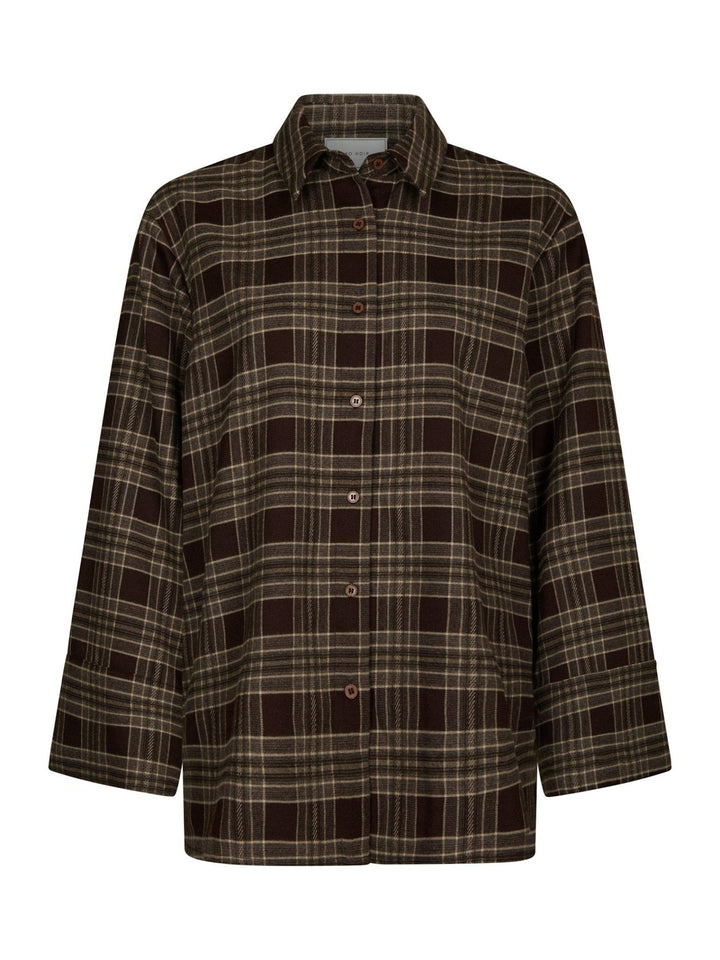 Dita Flannel Check Shirt Brown | Skjorter og bluser | Smuk
