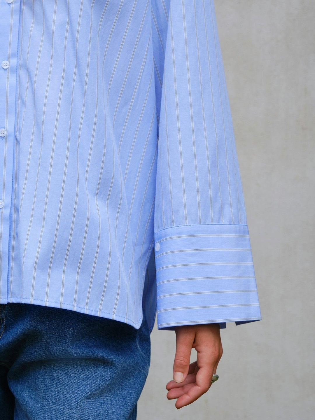 Dita Twin Stripe Shirt Light Blue | Skjorter og bluser | Smuk - Dameklær på nett