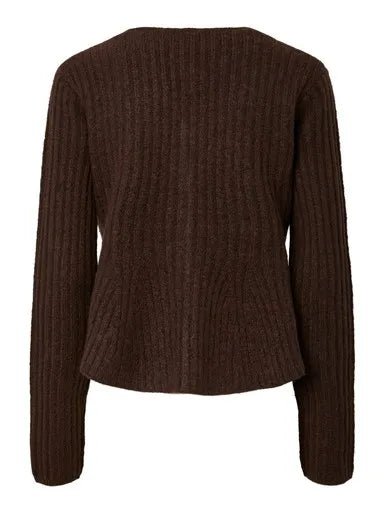 Dolly Ls Knit Cardigan Coffee Bean | Genser | Smuk